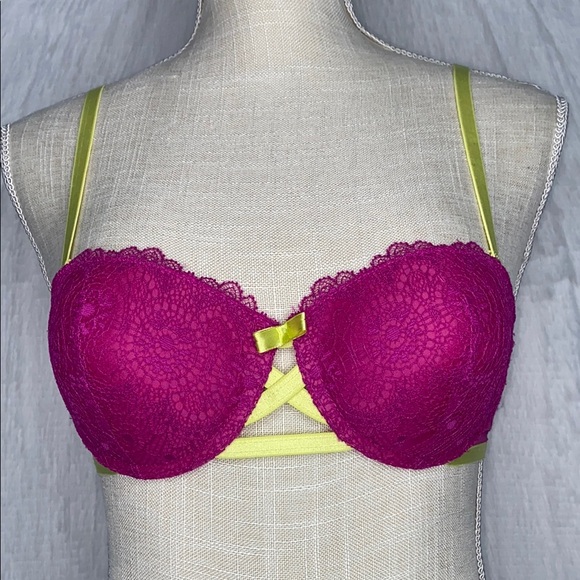 Lace Bralette Set in Orange and Purple - Picture 2 of 8